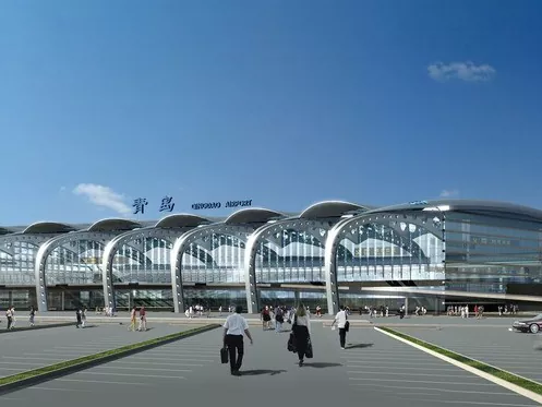 Terminali i aeroportit me kornizë çeliku Terminali i aeroportit me kornizë çeliku