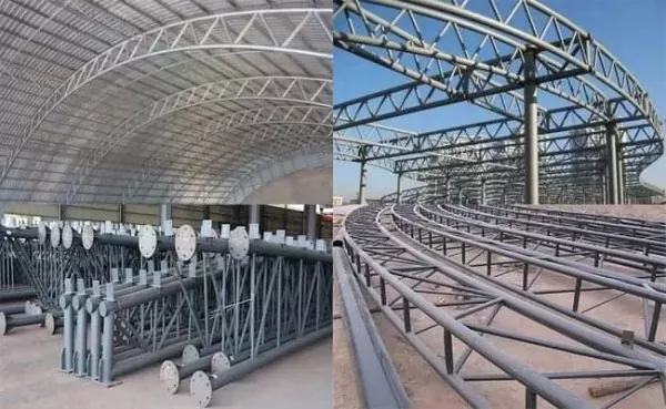 Pipe Truss Stations Konstruksion çeliku Pipe Truss Stations Konstruksion çeliku