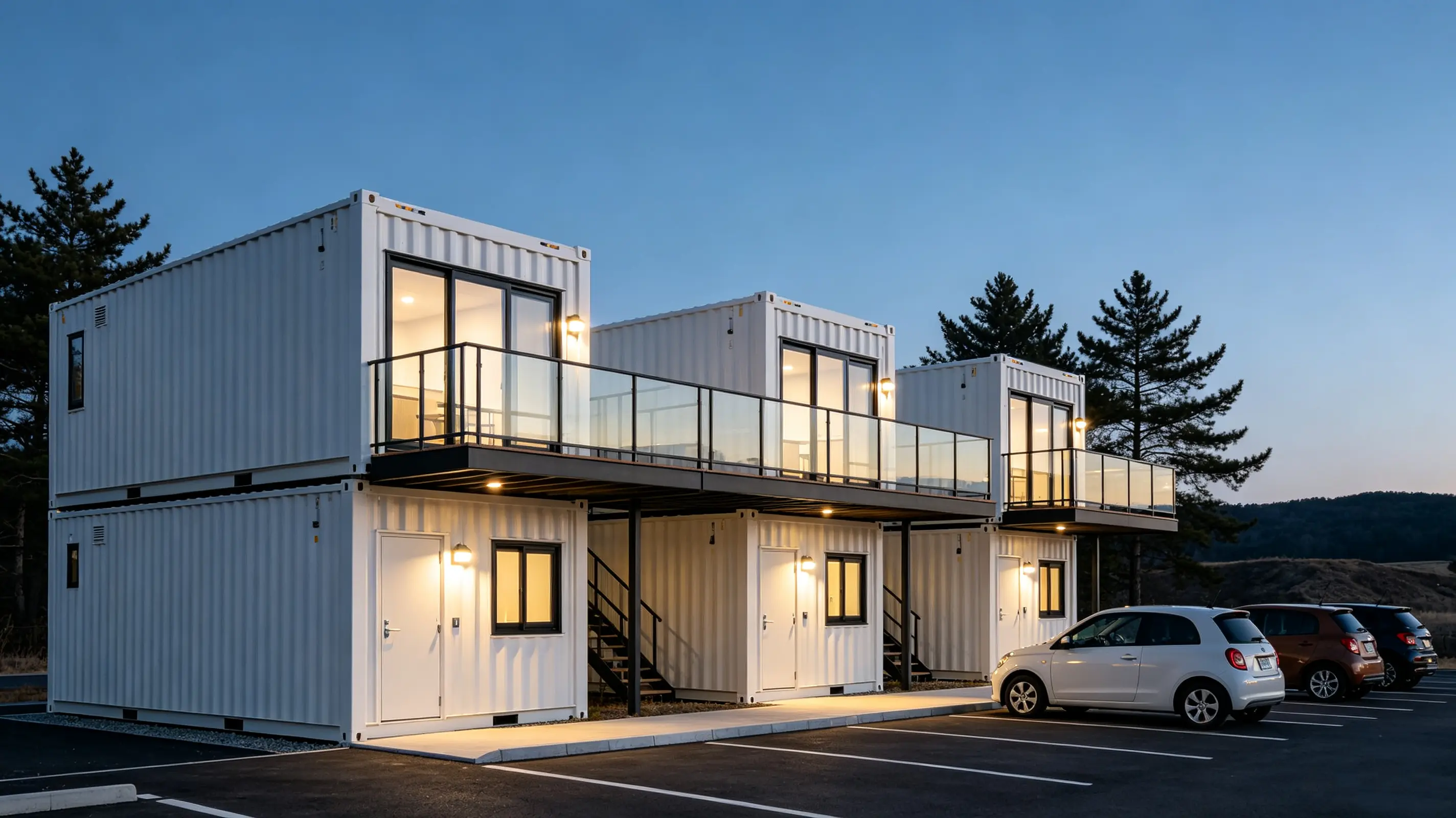 Konstruksion motel me kontejnerë të parafabrikuar Konstruksion motel me kontejnerë të parafabrikuar