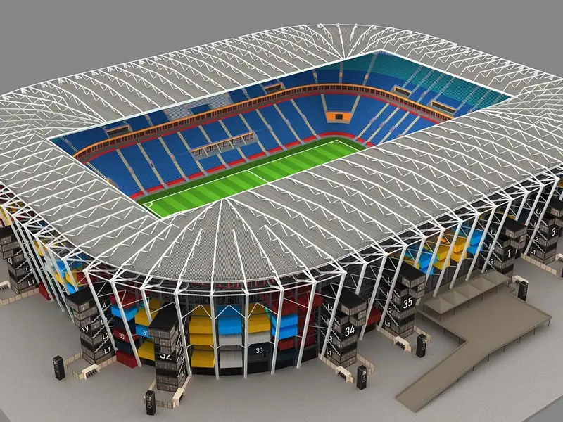 Stadiumi i montuar modular me kornizë çeliku