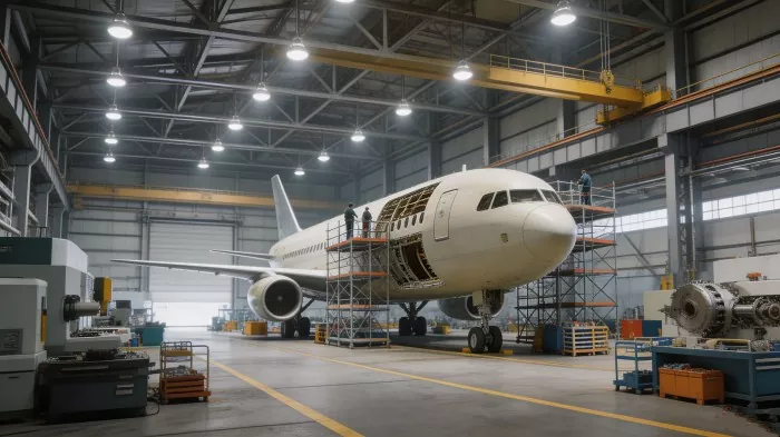 Ndërtimi i seminarit për prodhimin e avionëve me strukturë çeliku