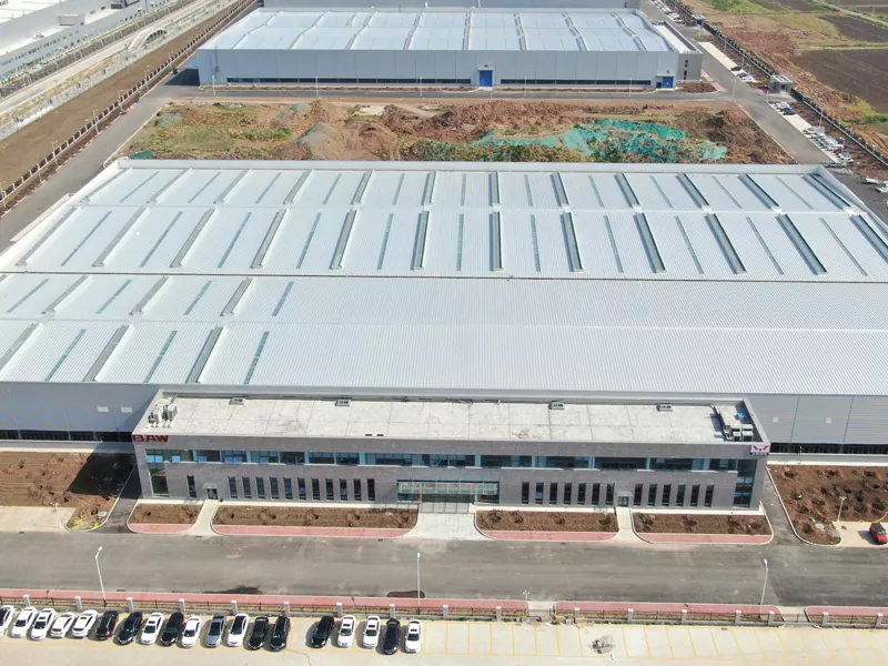 Ndërtesa e magazinës me strukturë çeliku Ndërtesa e magazinës me strukturë çeliku